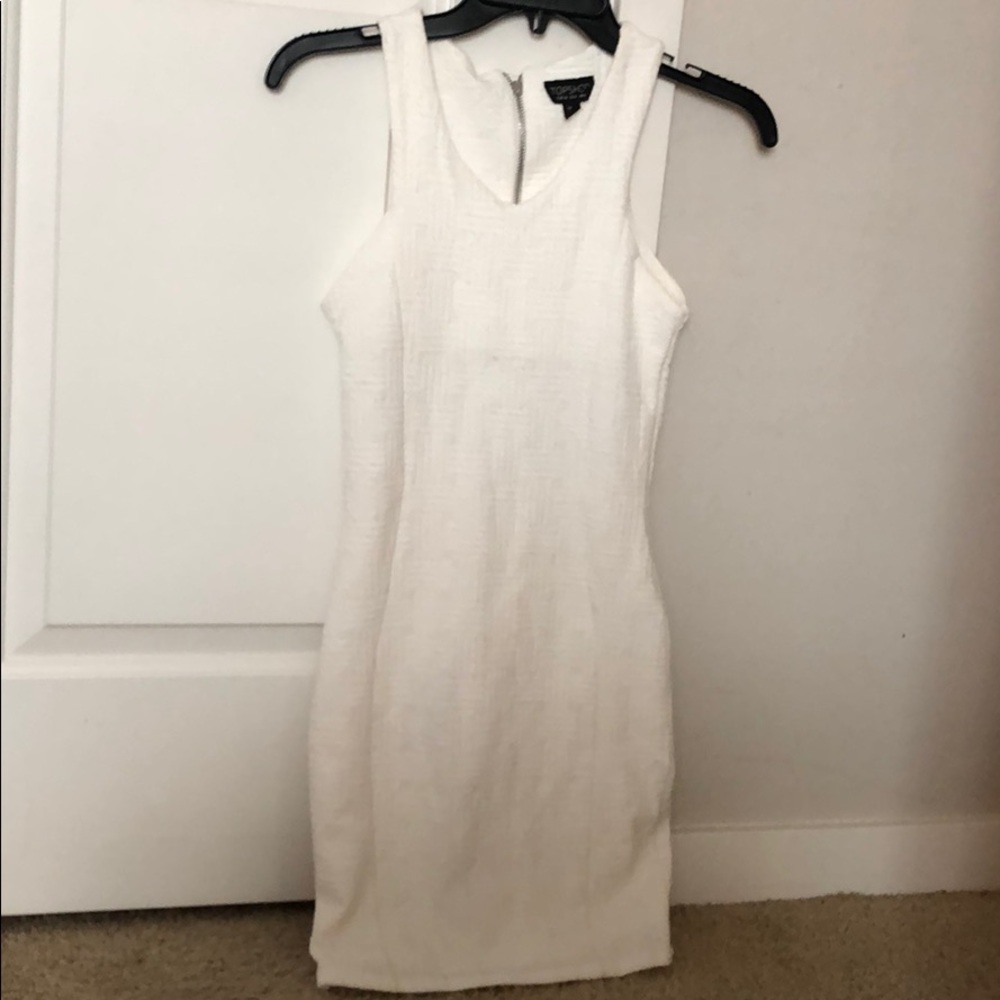 Topshop white bodycon mini dress